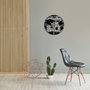 Wallity Reloj de Pared Decorativo de Metal S018 Negro 48x48cm Elegante y Moderno para Salón, Dormitorio u Oficina